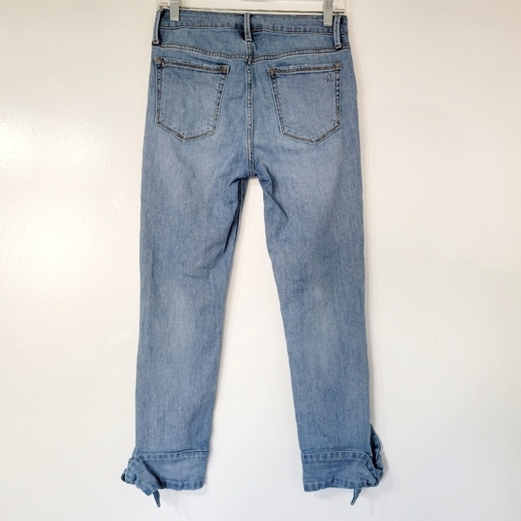 Sam Edelman Stiletto Ankle Tie Light Wash Jean Size 27 - Picture 5 of 11